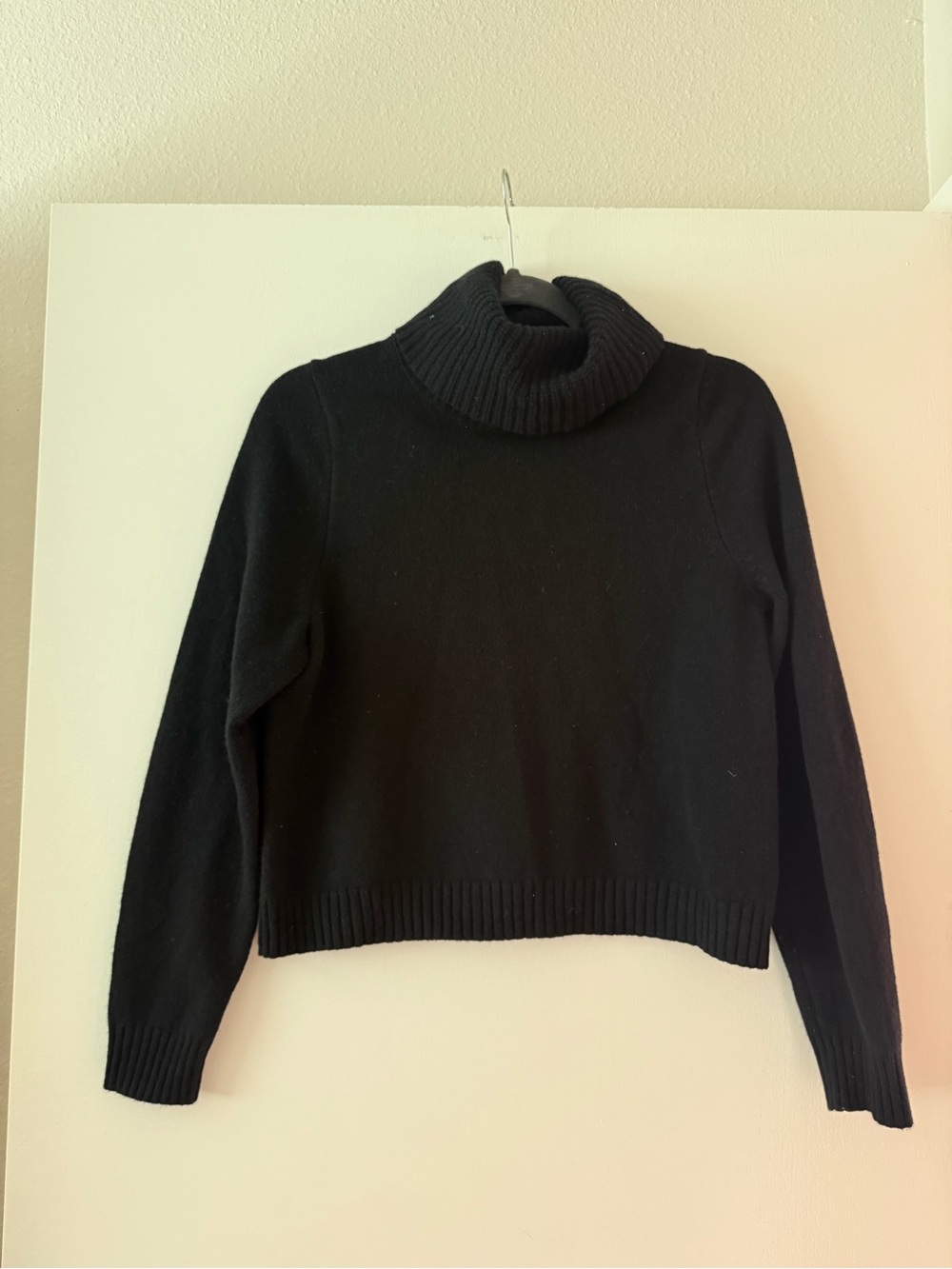 Madewell Black Ribbed Turtleneck Sweater